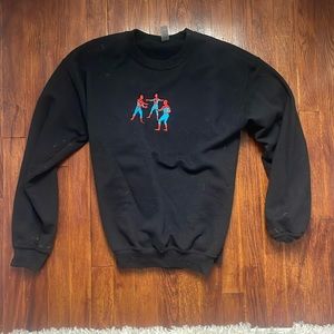 Black oversized spider-man sweatshirt